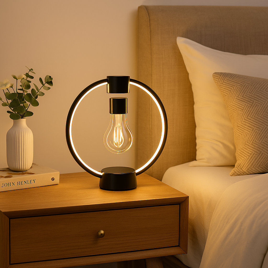 MAGIC LEVITATING BULB - WOOD FRAME
