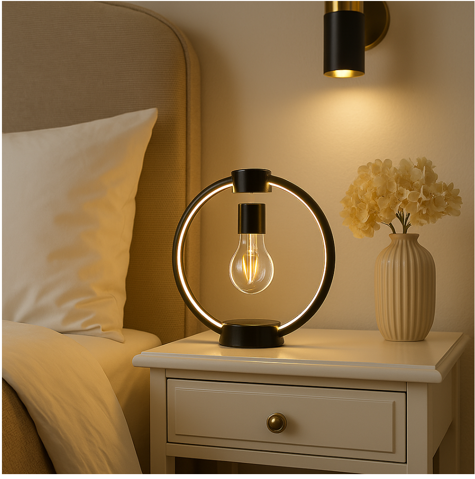 MAGIC LEVITATING BULB - WOOD FRAME