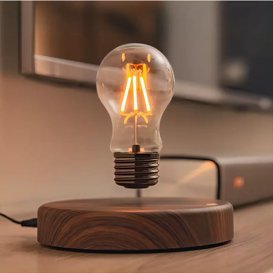 MAGIC LEVITATING BULB - WOOD BASE