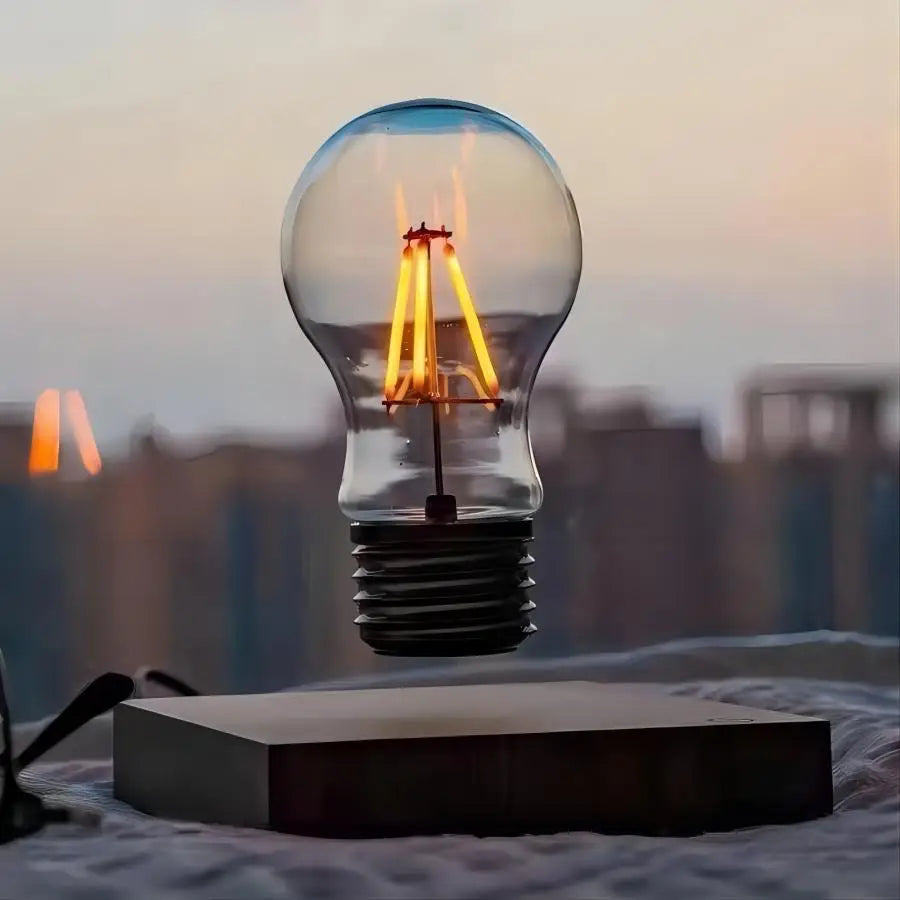 MAGIC LEVITATING BULB - WOOD BASE