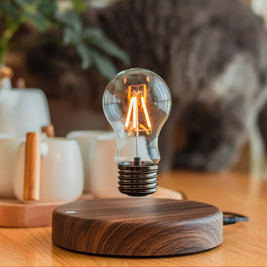 MAGIC LEVITATING BULB - WOOD BASE