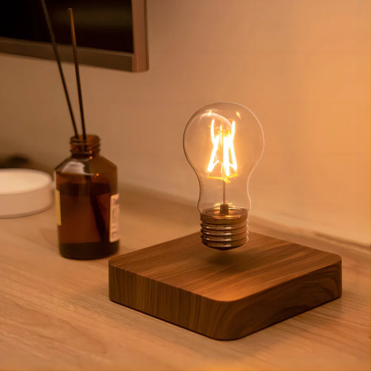 MAGIC LEVITATING BULB - WOOD BASE
