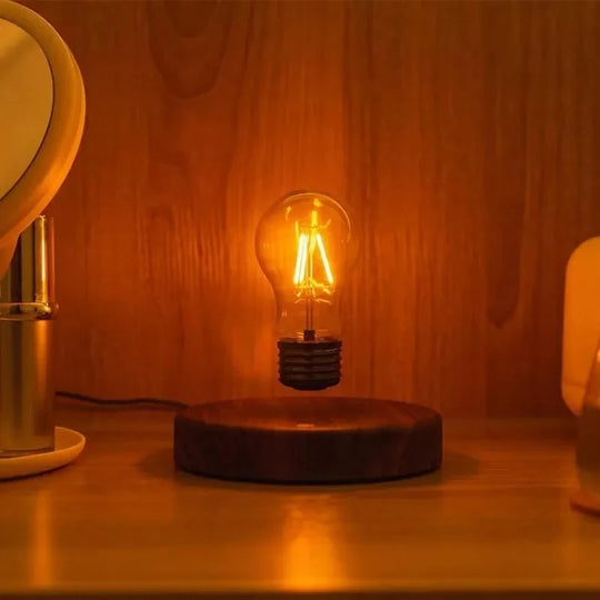MAGIC LEVITATING BULB - WOOD BASE