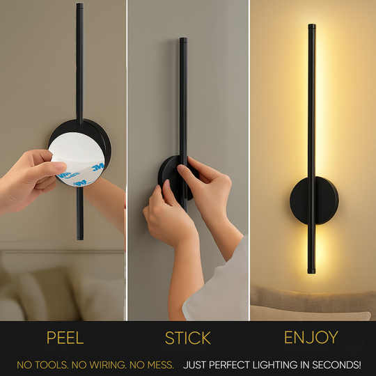 WIRELESS 'PEEL & STICK' MODERN WALL LIGHT